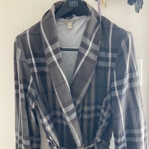 Burberry robe.  Grey